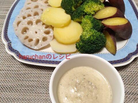 バーニャカウダソースと温野菜